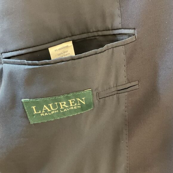 Lauren Ralph Lauren MENS Blazer 50r Navy Blue Gold Button Sportscoat Jacket - Picture 2 of 14